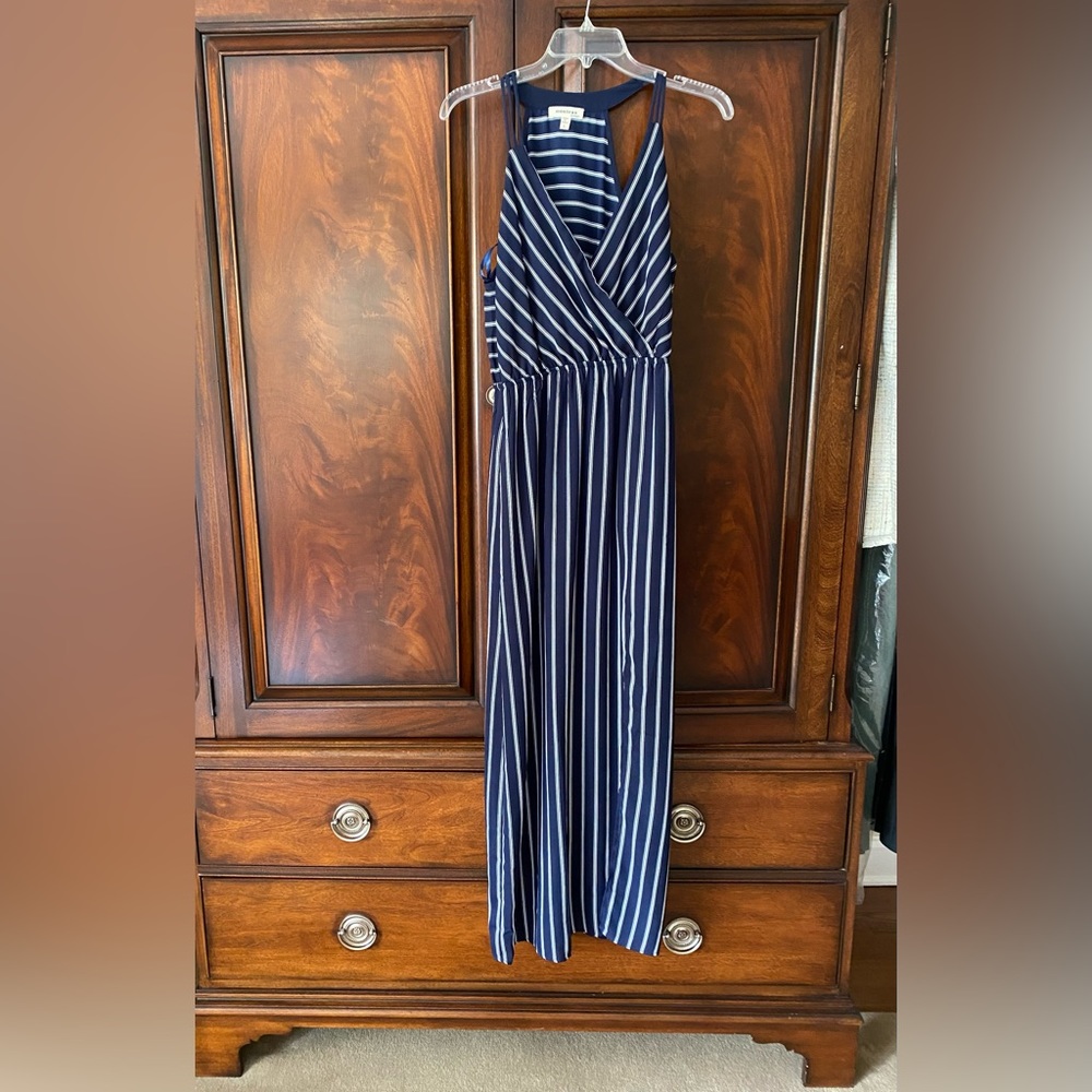 Monteau maxi is here for summer.Front side slit. Summer Nautical